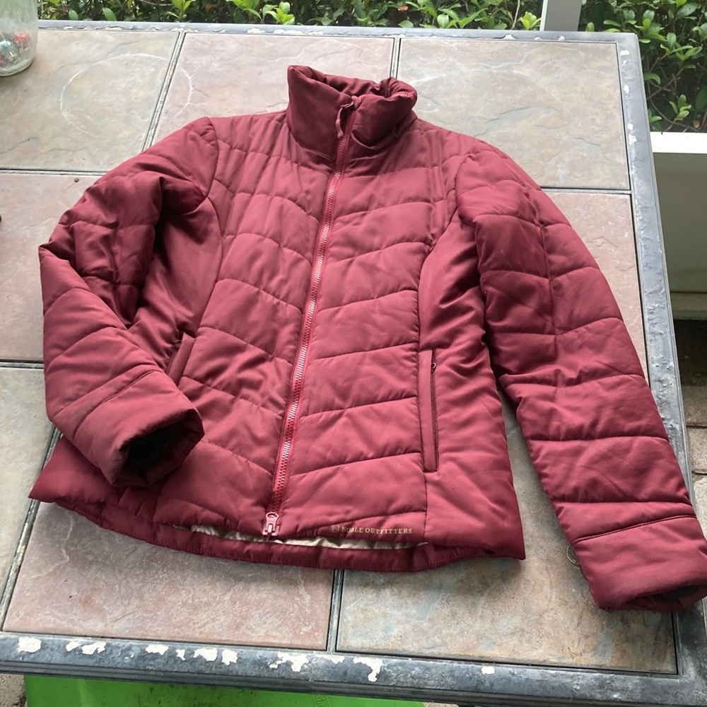 Noble Outfitters Quilted Jacket in Burgundy